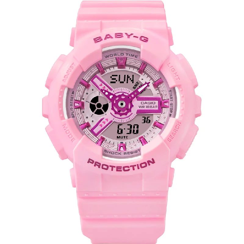 Mens Thick Case Smart Watches-Baby-G BA110YK-4A Fresh Colour Pink