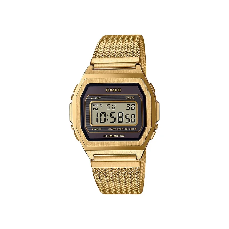 Women's Round Case Style Mechanical Watches-Casio vintage A1000MGA-5EF cassa e bracciale dorato Women's Round Case Style Mechanical Watches-Casio vintage A1000MGA-5EF cassa e bracciale dorato