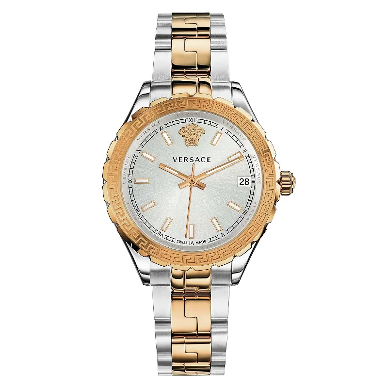 Men's Swiss Watch Kinetic Edition-Versace Ladies Hellenyium Two-Tone Silver Rose Gold Bracelet V12030015