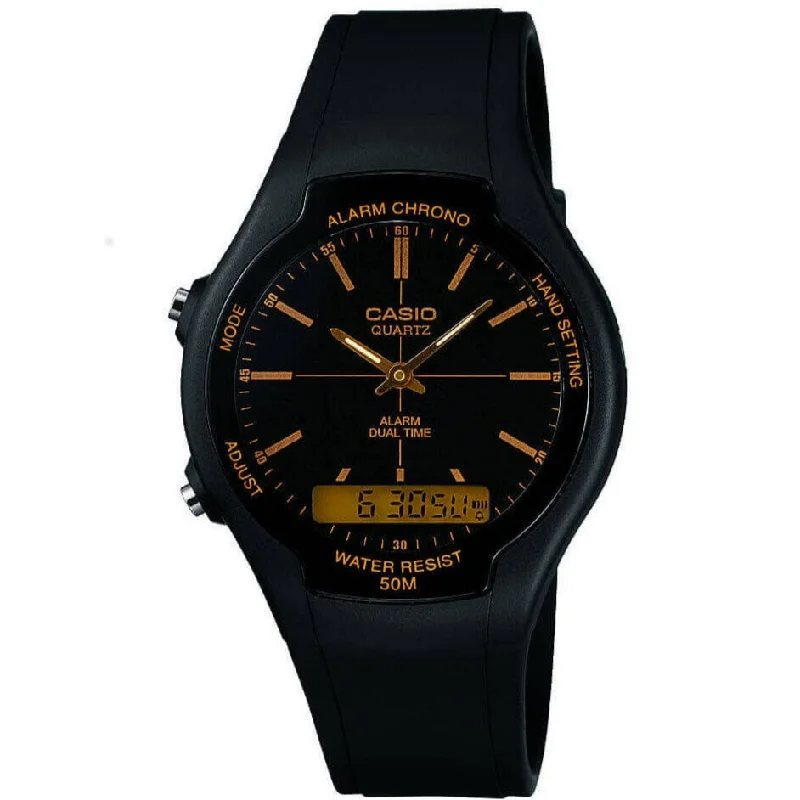 Men's Classic Watch Outlet-Casio Classic Men's Black Watch AW-90H-9EVEF