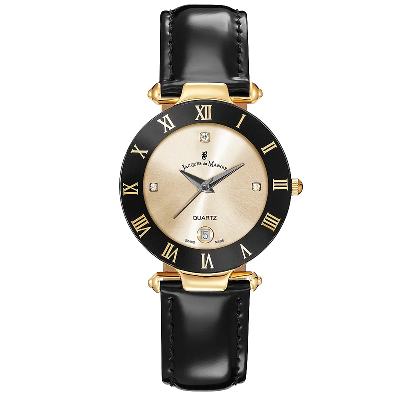 Men's Luxury Design Men's Watches-Jacques Du Manoir RC.27 Ladies Coupole Classic Black Watch