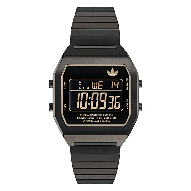 Unisex Small Size Style Watches-Adidas Originals Digital Two Unisex Black Watch AOST24059