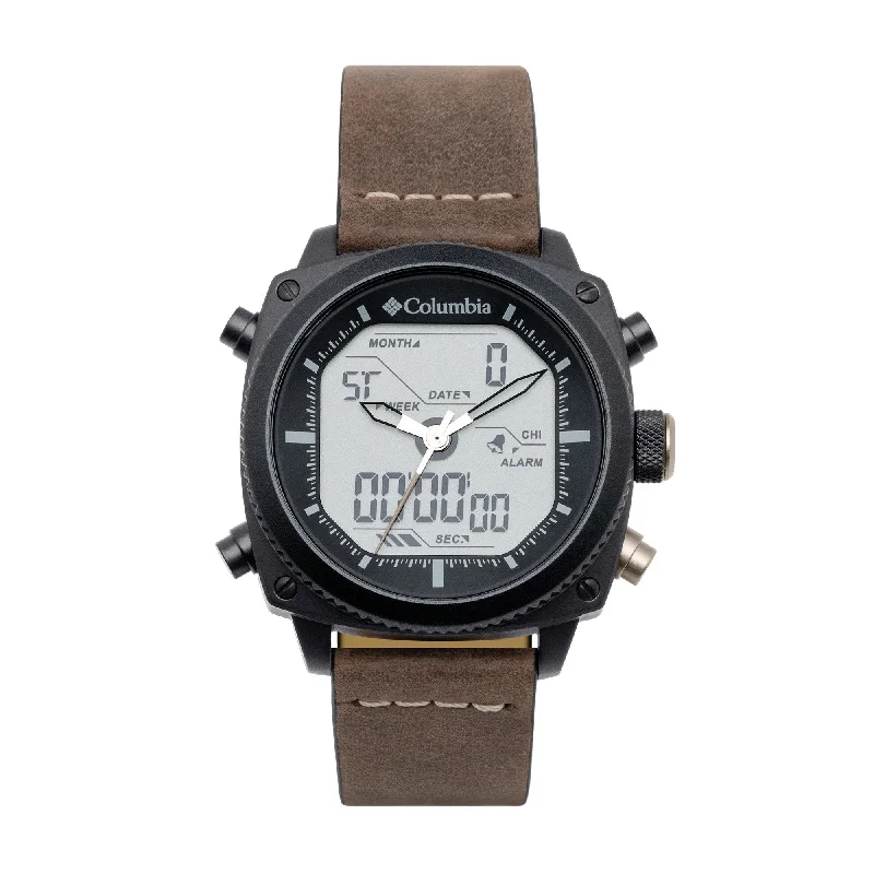 Unisex Round Case Watches-Columbia Brown Ridge Runner Watch CSC05-001