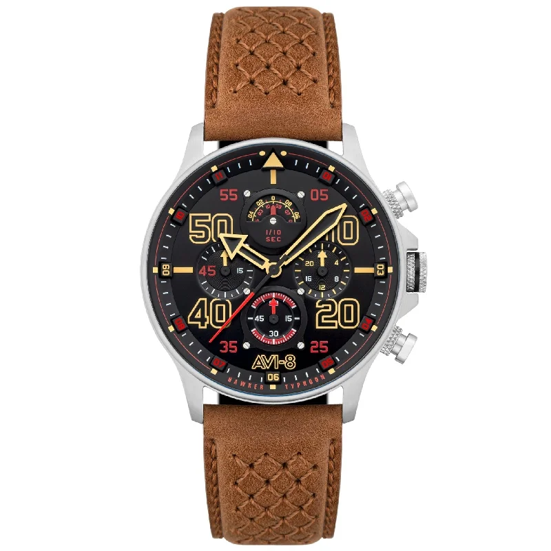 Men's Field Watches Models-AVI-8 Johnson Hawker Typhoon RB396 Sheila Chronograph Watch AV-4093-02 Men's Field Watches Models-AVI-8 Johnson Hawker Typhoon RB396 Sheila Chronograph Watch AV-4093-02
