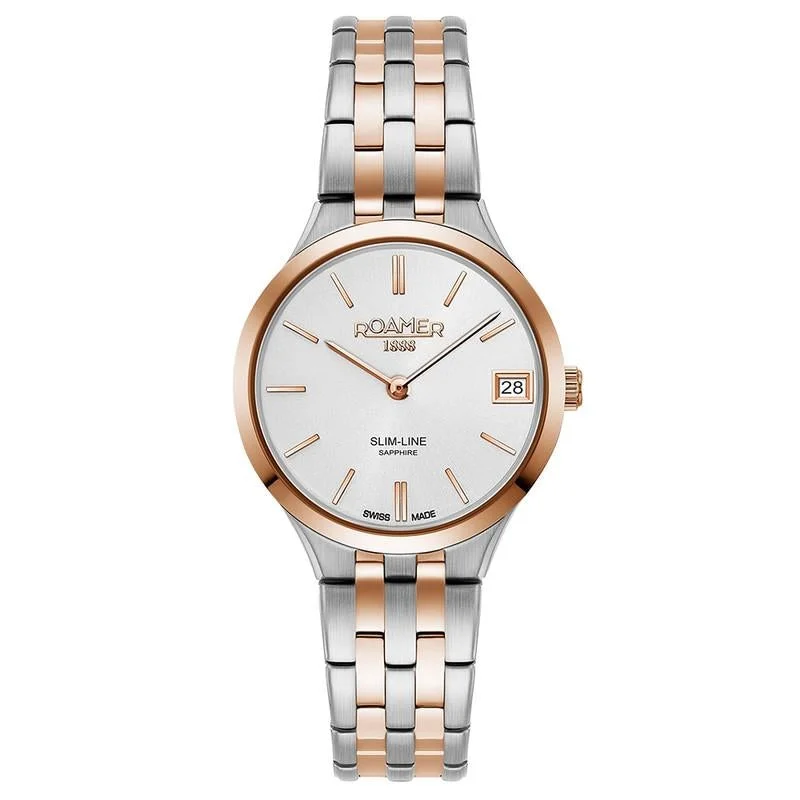 Men's Engagement Slim Watches-Roamer Ladies Two Tone Slim-Line Classic Watch 512857 49 15 20 Men's Engagement Slim Watches-Roamer Ladies Two Tone Slim-Line Classic Watch 512857 49 15 20