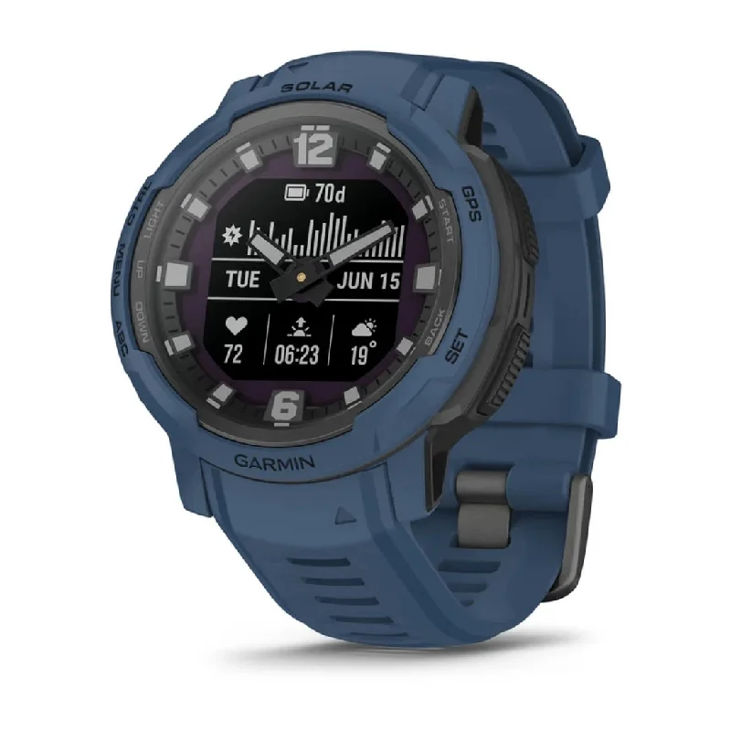 Men's High-End Style Sports Watches-Orologio Garmin Instinct Crossover solar blu 010-02730-02