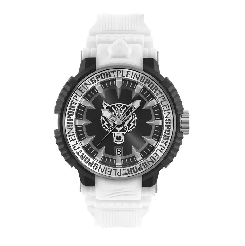 Unisex Hand-Wound Watches-Plein Sport Tiger Power Unisex Black White Watch PSEDA0224 Unisex Hand-Wound Watches-Plein Sport Tiger Power Unisex Black White Watch PSEDA0224