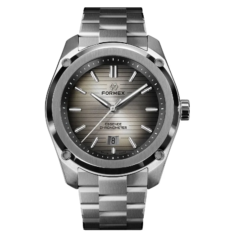 Men's Automatic Mechanical Watches-Formex Essence 39 Automatic Chronometer Watch - Dégradé Grey / Steel Bracelet Men's Automatic Mechanical Watches-Formex Essence 39 Automatic Chronometer Watch - Dégradé Grey / Steel Bracelet