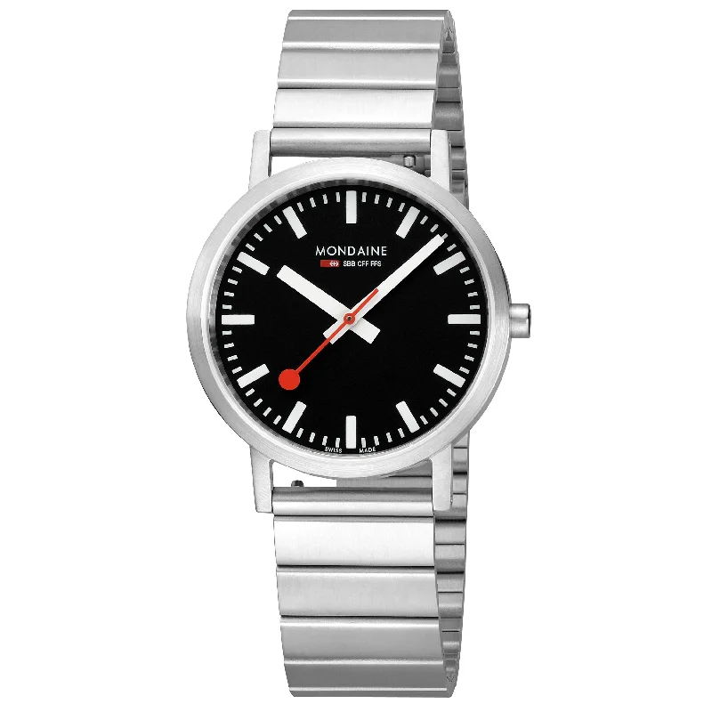Men's Fashionable Design Men's Watches-Mondaine Classic Unisex Black Watch A660.30314.16SBW