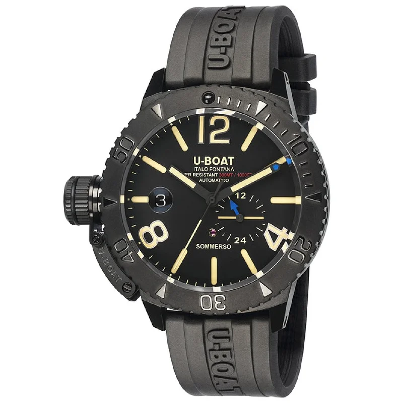 Men's Dive Watches for Adventurers -U-Boat 9015 Men's Black Sommerso Watch