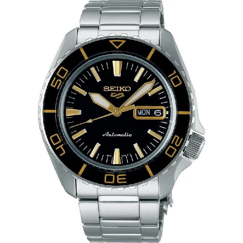 Men's Smart Design Sports Watches-Seiko 5 Sports SRPK99K 'Blackstone Redux'