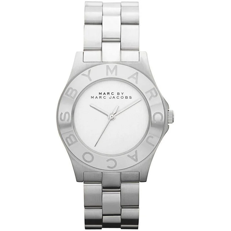 Men's Cushion Case Dress Watches-Marc Jacobs MBM3125 Ladies Blade Silver Watch