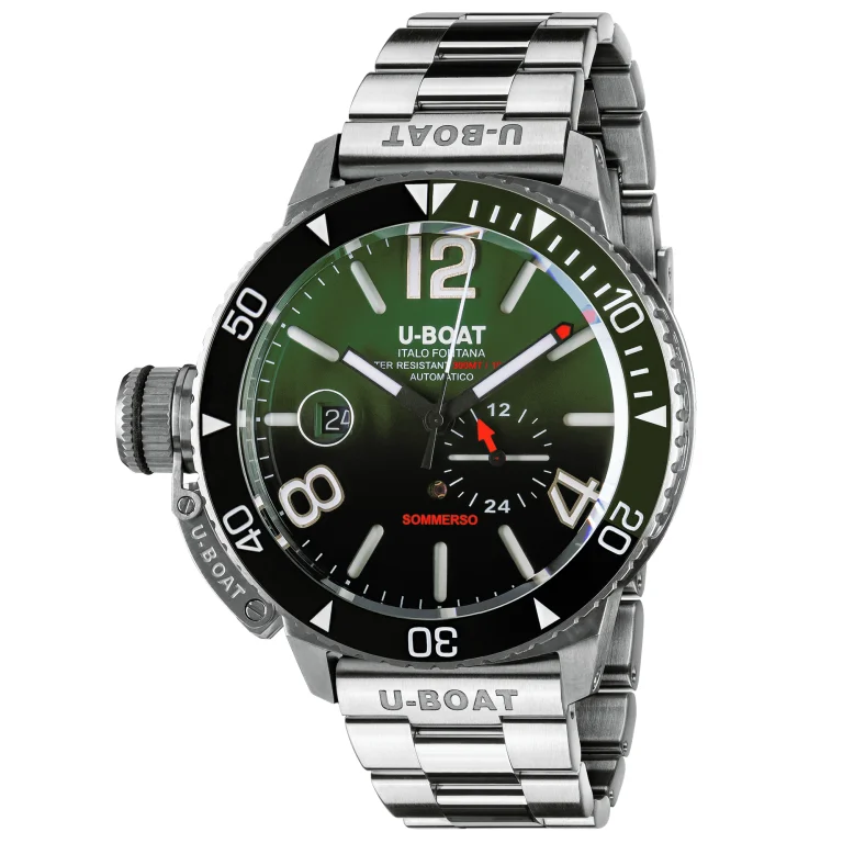 Men's Swiss Customized Edition-U-Boat Diver Watch Automatic Sommerso Ceramic Green MT 9520/MT