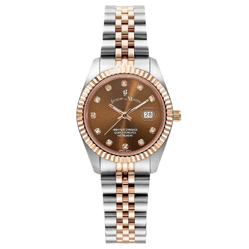 Men's Wedding Dress Watches-Jacques Du Manoir Ladies Inspiration Two-Tone Watch JWL01202