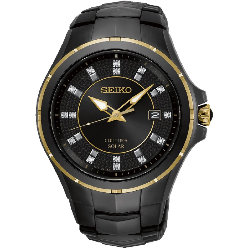 Men's Solar Powered Watch Anniversary Edition-Seiko SNE506P-9 Coutura Solar