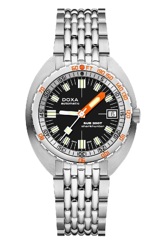 Men's Cushion Case Dress Watches-Doxa Sub 200T Sharkhunter 804.10.101.10