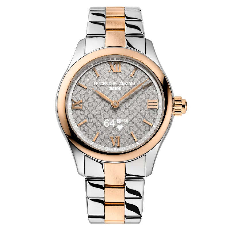 Men's Swiss Date Night Edition-Frederique Constant Watch Ladies Vitality Smartwatch Rose Gold FC-286BG3B2B