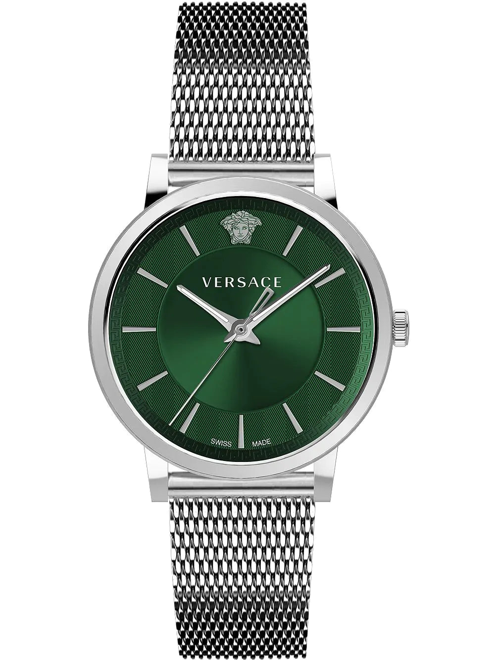 Men's Swiss Business Meeting Edition-Versace Men's Watch V-Circle Green Bracelet VE5A00620