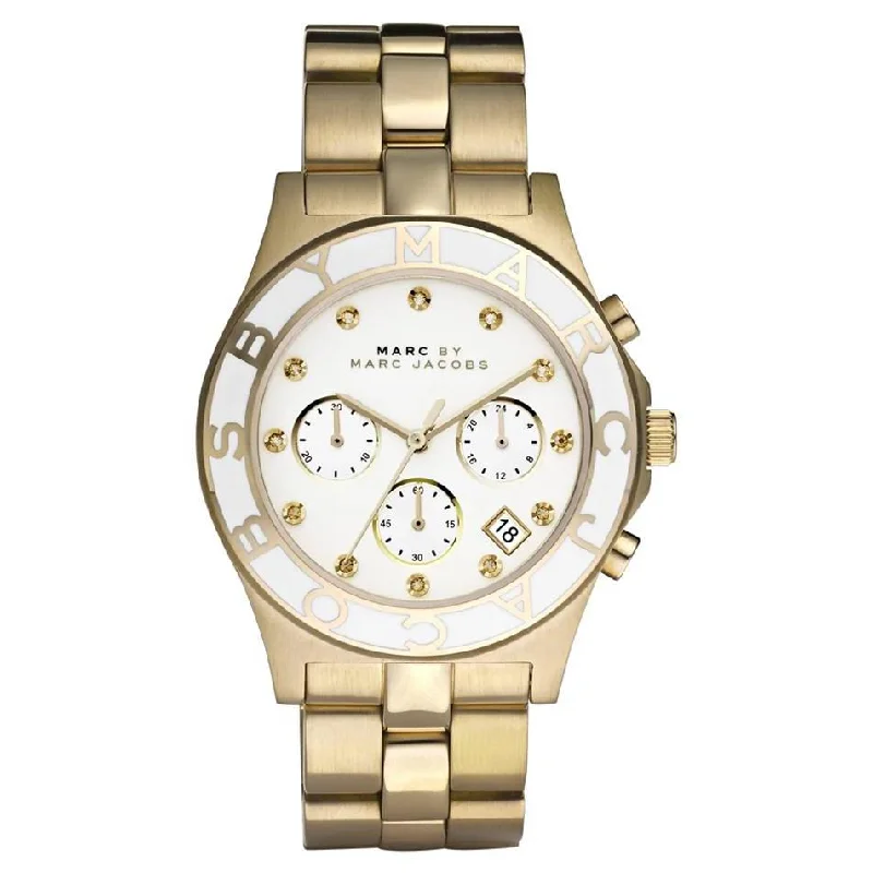 Men's Anniversary Style Dress Watches-Marc Jacobs MBM3081 Ladies Blade Gold Watch