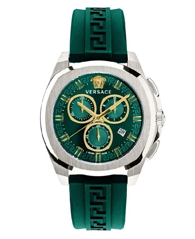 Men's Swiss Kinetic Edition-Versace Men's Watch Chrono Geo 43mm Green VE7CA0223