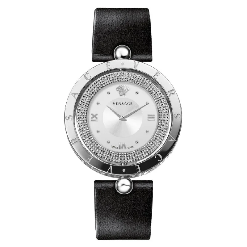 Men's Swiss Watch Factory-Versace Eon 33.5mm Ladies's Silver Black Watch VE7901023