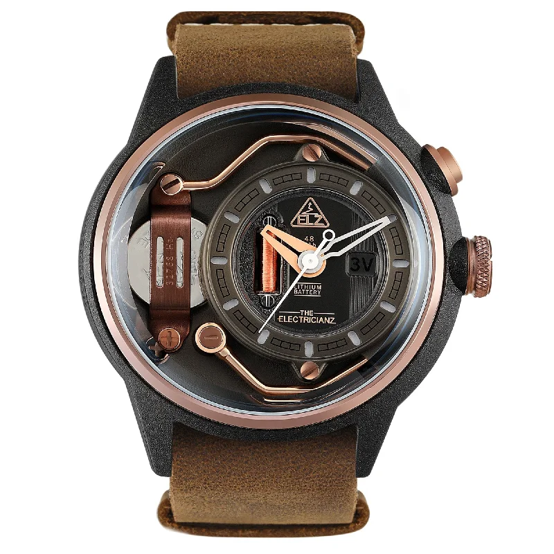 Men's Field Watches Casual Wear Edition-Electricianz Brown Mokaz Original Watch ZZ-A1C/02-CR