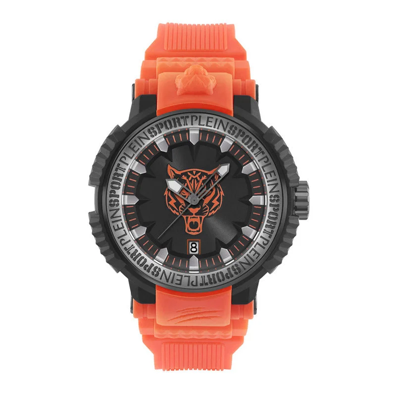 Unisex Automatic Wind Watches-Plein Sport Tiger Power Unisex Black Red Watch PSEDA0424 Unisex Automatic Wind Watches-Plein Sport Tiger Power Unisex Black Red Watch PSEDA0424