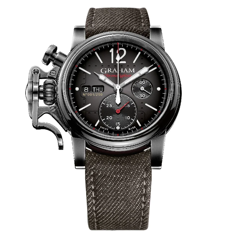 Men's Field Watches Quality Control-Graham Anthracite Chronofighter Vintage Ltd Watch 2CVAV.B19A Men's Field Watches Quality Control-Graham Anthracite Chronofighter Vintage Ltd Watch 2CVAV.B19A