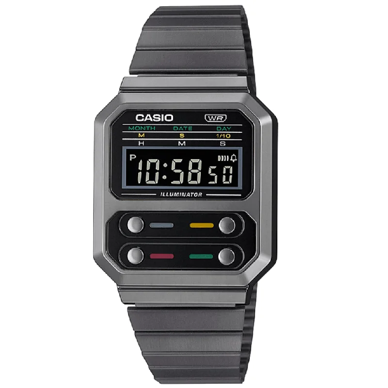 Men's Classic Watch Gift Edition-Casio F100 Classic Unisex Grey Watch A100WEGG-1AEF Men's Classic Watch Gift Edition-Casio F100 Classic Unisex Grey Watch A100WEGG-1AEF