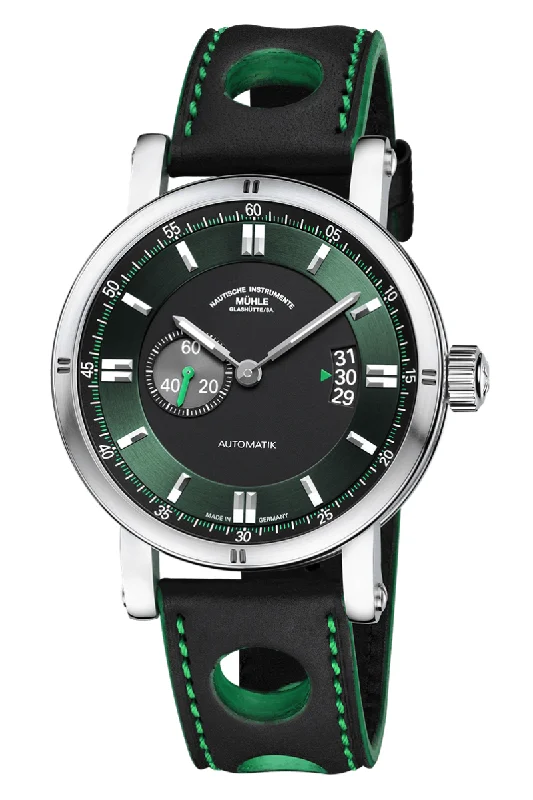 Men's Kinetic Design Dress Watches-Mühle Glashütte Teutonia Sport II Racing Green M1-29-74-LB-S