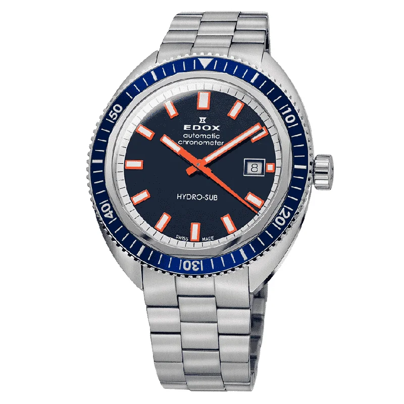 Men's Swiss Quartz Movement Edition-Edox Watch Hydro-Sub 1965 Chronometer Limited Edition Blue 80128-3BUM-BUIO