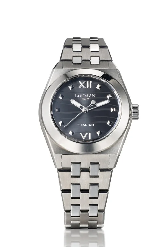 Women's International Brand Style Mechanical Watches-Locman Stealth Titanio donna nero sunray 0225T01A-00BKNKB0