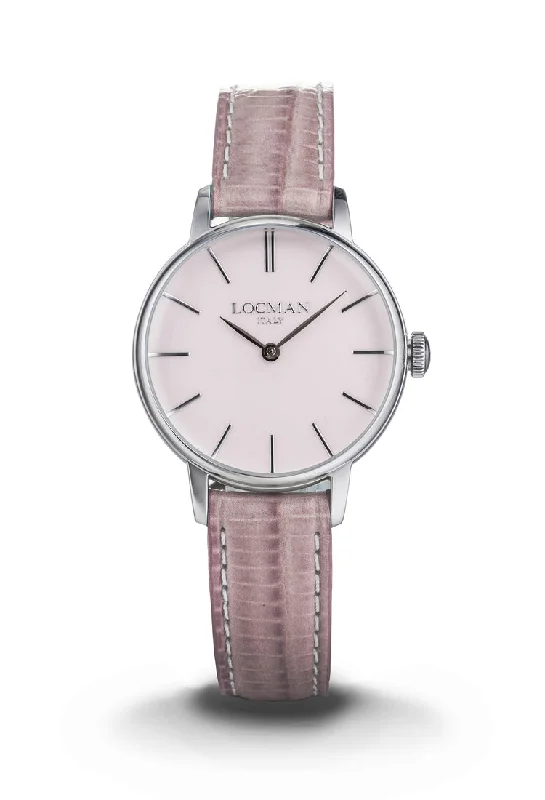 Women's Analog Style Mechanical Watches-Locman 1960 donna rosa pelle rosa 0253A11A-00PKNKPP Women's Analog Style Mechanical Watches-Locman 1960 donna rosa pelle rosa 0253A11A-00PKNKPP
