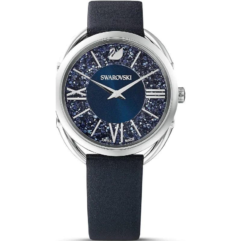 Men's Swiss Engagement Edition-Swarovski Ladies Watch Crystalline Glam Crystal Blue 5537961