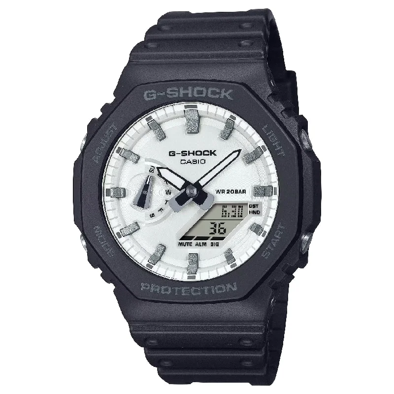 Men's Retro Design Sports Watches-Orologio G-Shock GA-2100WD-1AER bianco nero a contrasto