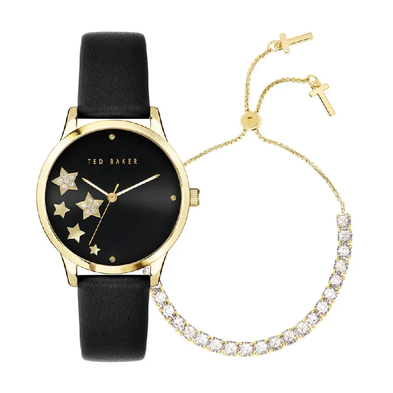Men's Classic Watch Square Case Edition-Ted Baker Fitzrovia Classic Chic Ladies Black Watch BKGFW2217