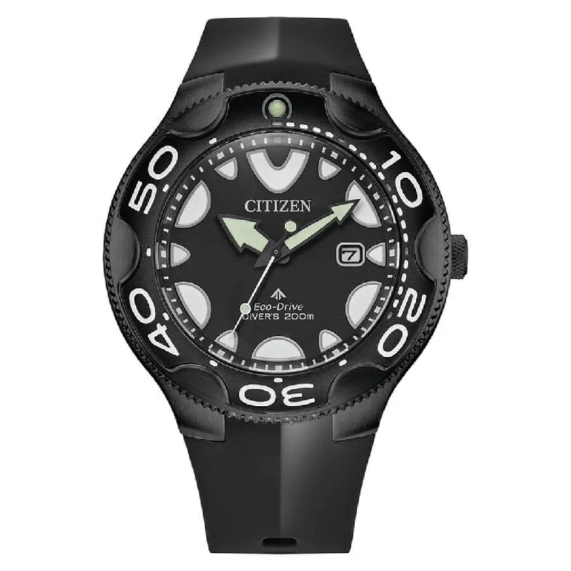 Men's Durable Sports Watches-Orologio Citizen Orca BN0235-01E Promaster acciaio IP nero