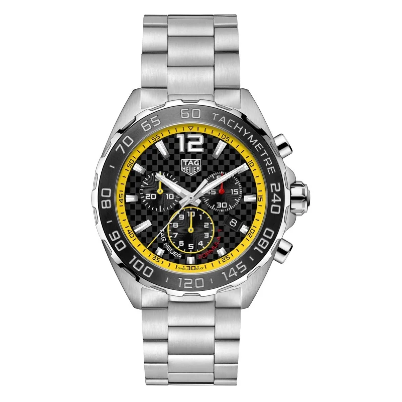 Men's Mechanical Swiss Watches-Tag Heuer Formula 1 Chronograph Men's Black Watch CAZ101AC.BA0842