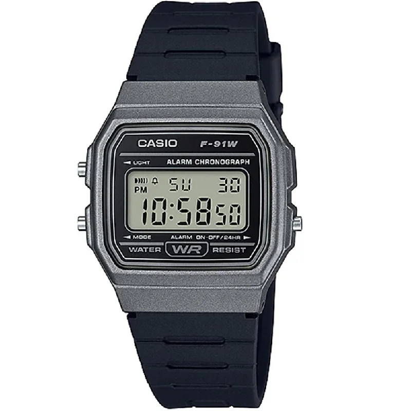 Men's Classic Watch Round Case Edition-Casio Watch Classic Sports Digital Black/Silver F-91WM-1BDF Men's Classic Watch Round Case Edition-Casio Watch Classic Sports Digital Black/Silver F-91WM-1BDF