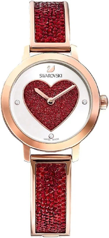 Men's Swiss Wedding Edition-Swarovski Watch Cosmic Rock Red Heart 5483519