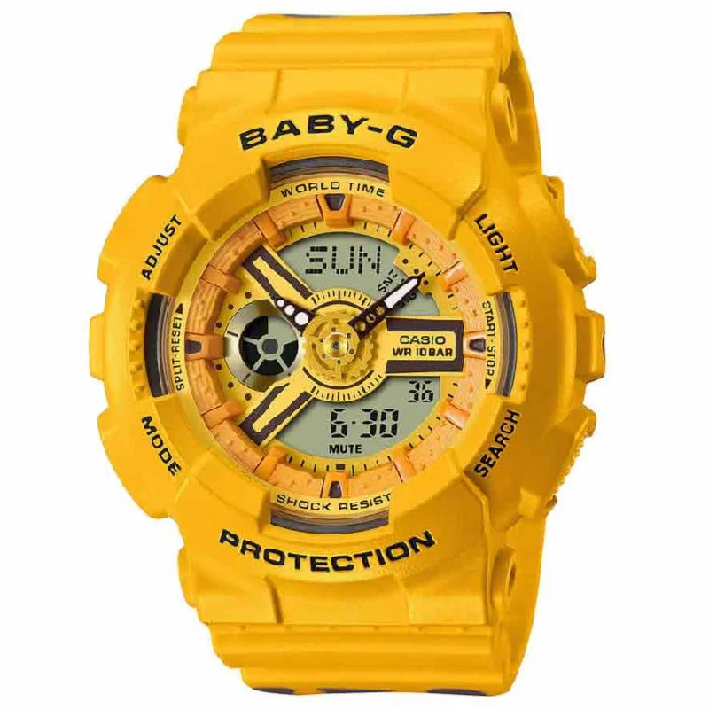 Unisex Wedding Design Watches-Casio Baby-G Men's Yellow Watch BA-110XSLC-9AER