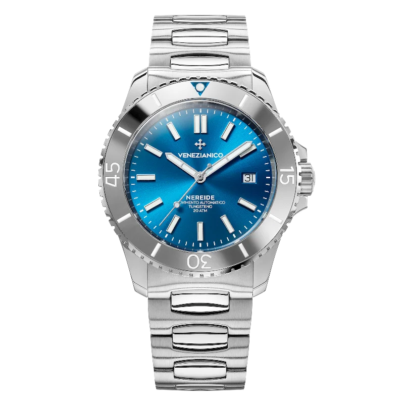 Men's Swiss Watch Summer Edition-Venezianico Automatic Watch Nereide Tungsteno Blue 4521501C