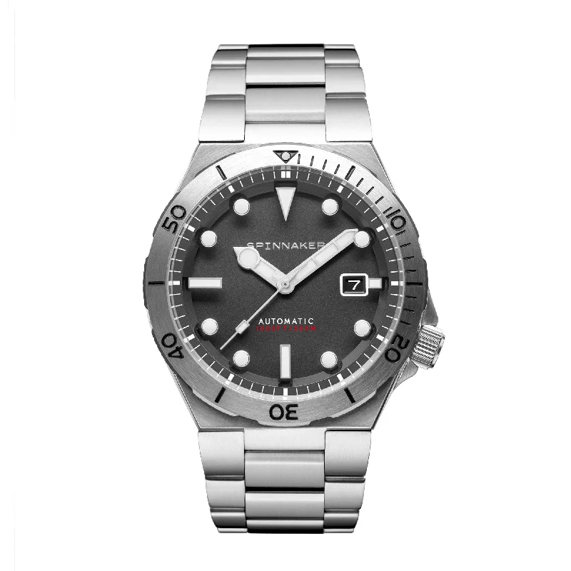 Men's Dive Watches for Professional Use -Spinnaker Men's Grey Boettger Watch SP-5083-33
