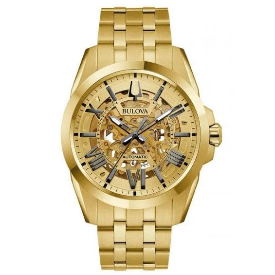 Men's Japanese Made Style Men's Watches-Bulova Classic Sutton Men's Gold Watch 97A162 Men's Japanese Made Style Men's Watches-Bulova Classic Sutton Men's Gold Watch 97A162
