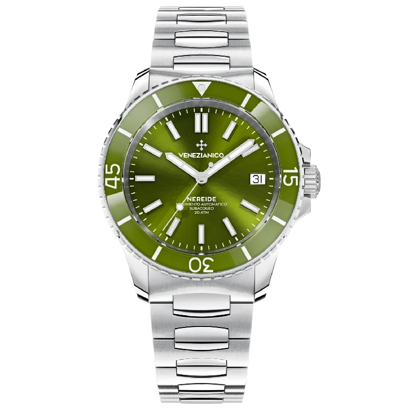 Men's Swiss Night Out Edition-Venezianico 3121501C Nereide 39 Men's Green Watch