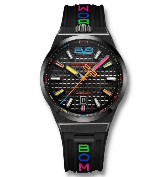 Men's Swiss Watch Mechanical Movement Edition-Bomberg Men's Watch BOLT-68 Neo Automatic Taipei Metropolis Black PVD BF43APBA.09-7.12