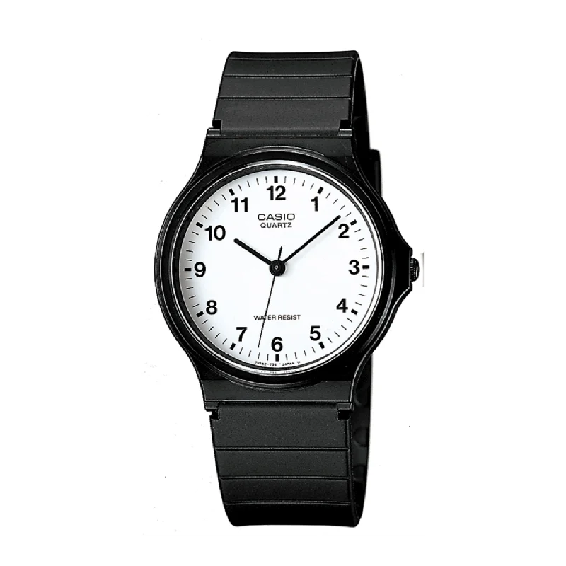 Unisex Modern Style Watches-Casio Watch Collection Black White MQ-24-7BLL