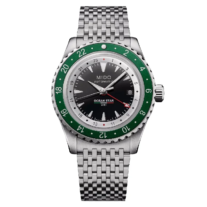 Men's Durable Sports Watches-Orologio Mido Ocean Star GMT verde limited edition 250 pezzi