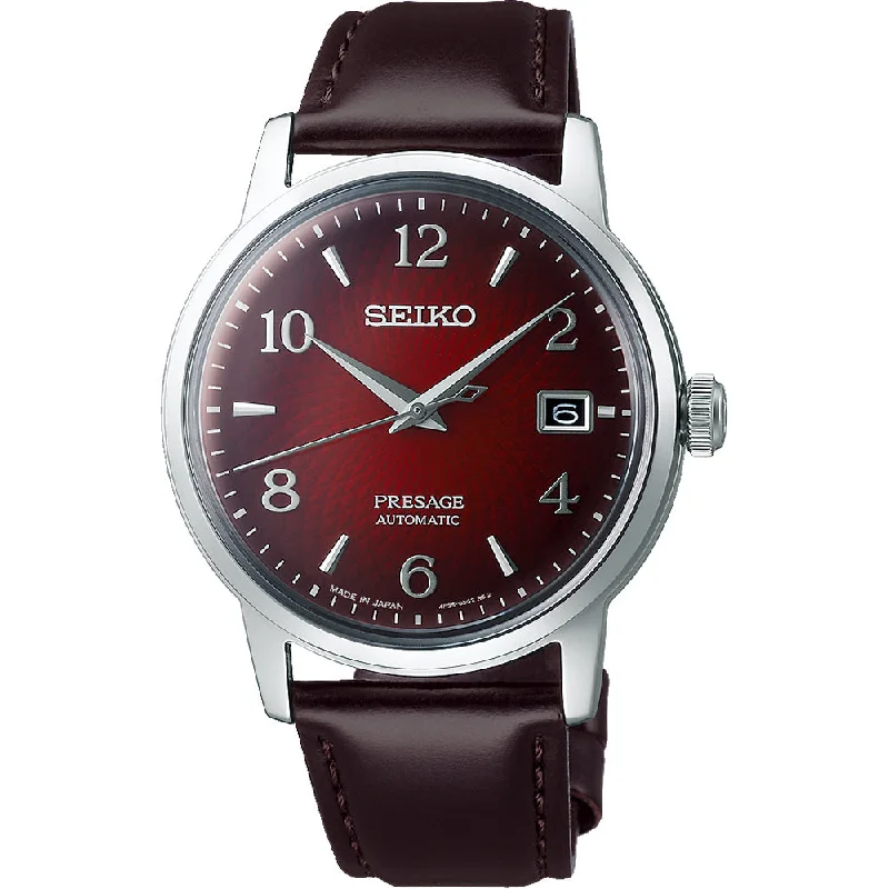 Men's British Made Design Digital Watches-Seiko Presage SRPE41J Cocktail Time 'Negroni'
