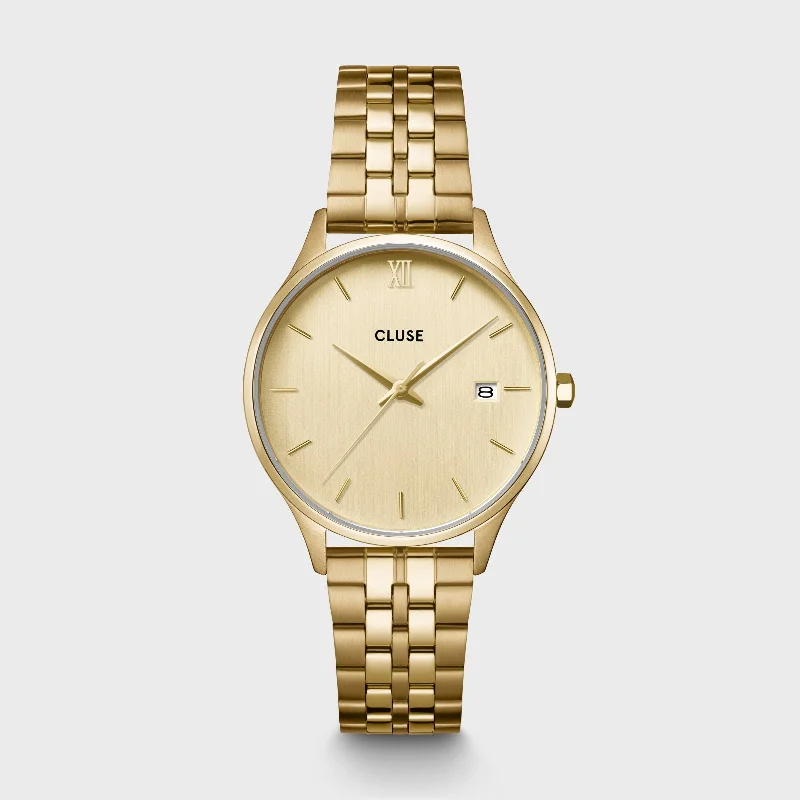 Women's Mechanical Watch International Brand Edition-Minuit Date Watch Steel, Full Gold Colour